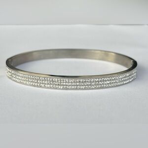 Elegant Silver Bangle Bracelet